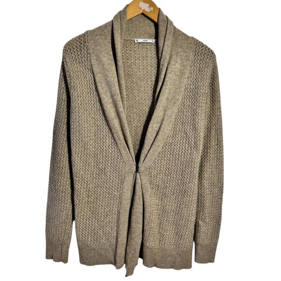 Sioni Sweaters - Sioni Shawl Collar Old Money Cashmere Cardigan Sweater Women Tan Grandpacore